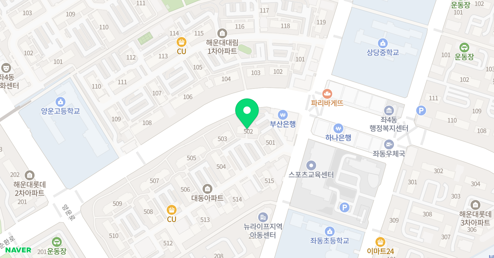 아소비 부산좌동3점 위치