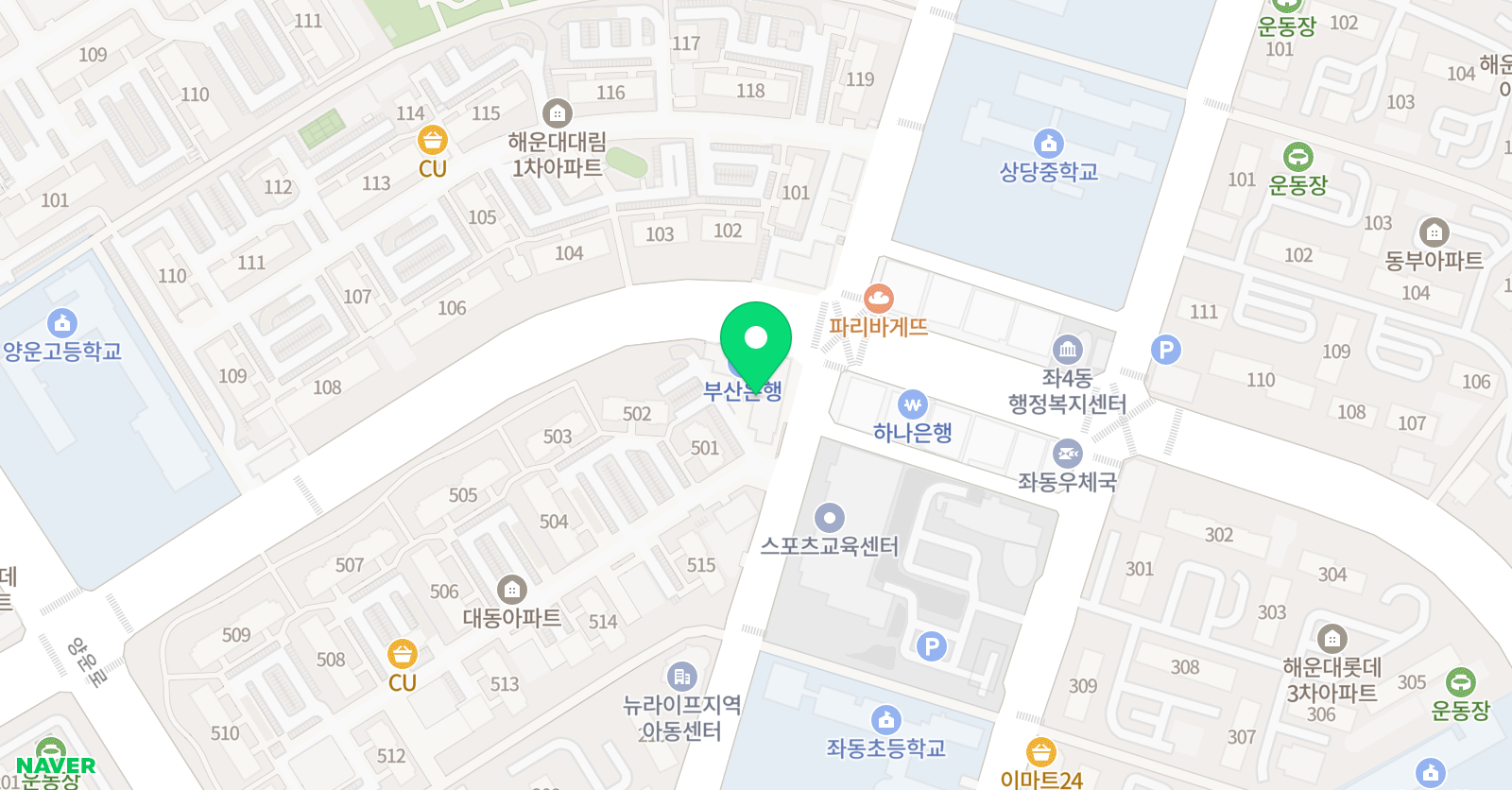 윤선생 우리집앞 영어교실 좌동초점 위치