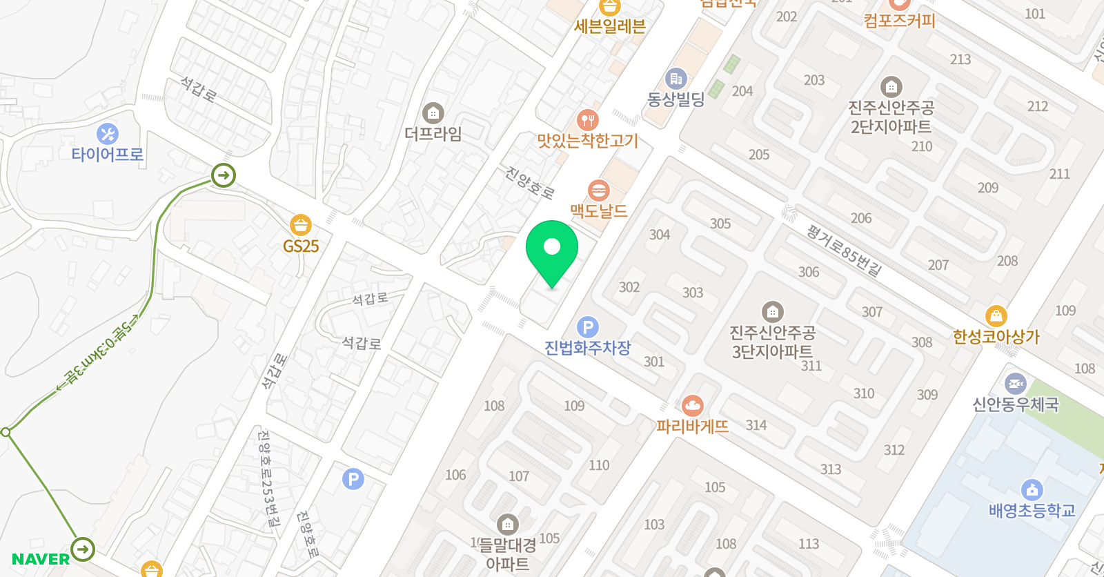 눈높이러닝센터 배영학원 위치