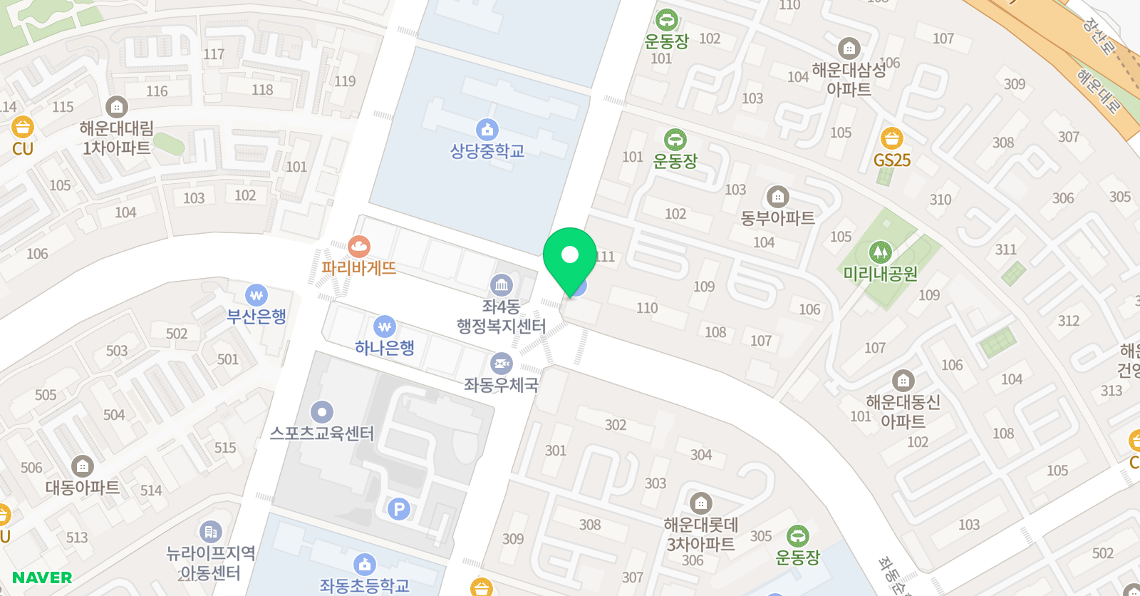 리드앤톡 영어교습소 좌4동 위치
