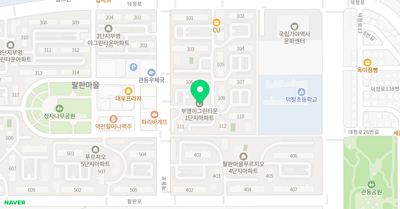 아소비 장유팔판부영1단지점 위치