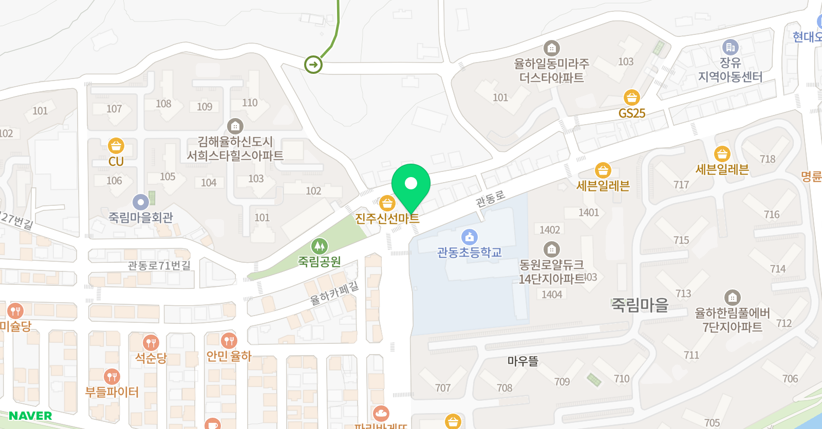 MTA 태권도 김해관동점 위치
