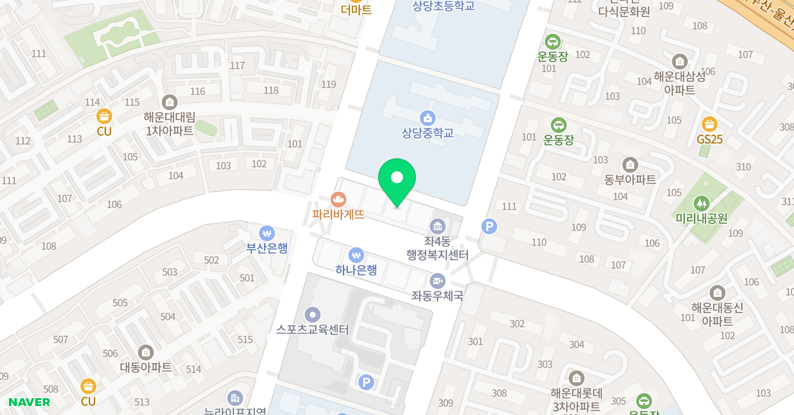 리드인 해운대신도시점 위치
