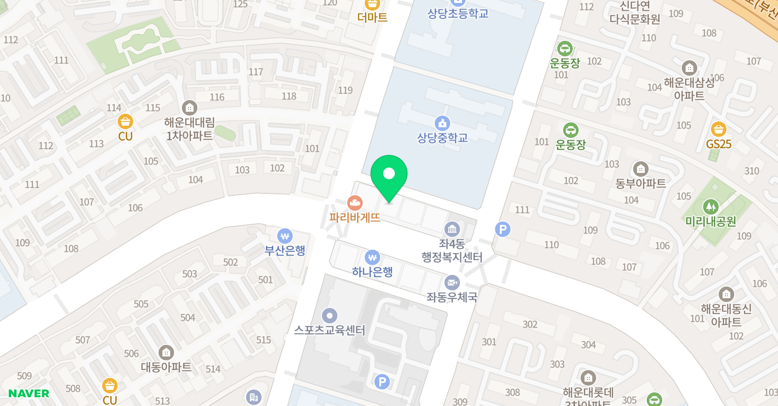 솔루니 좌동 논술교습소 위치