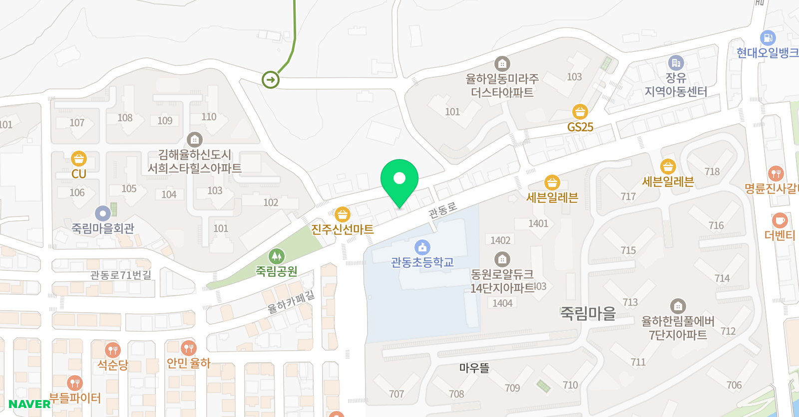율하관동 하연 과학 위치
