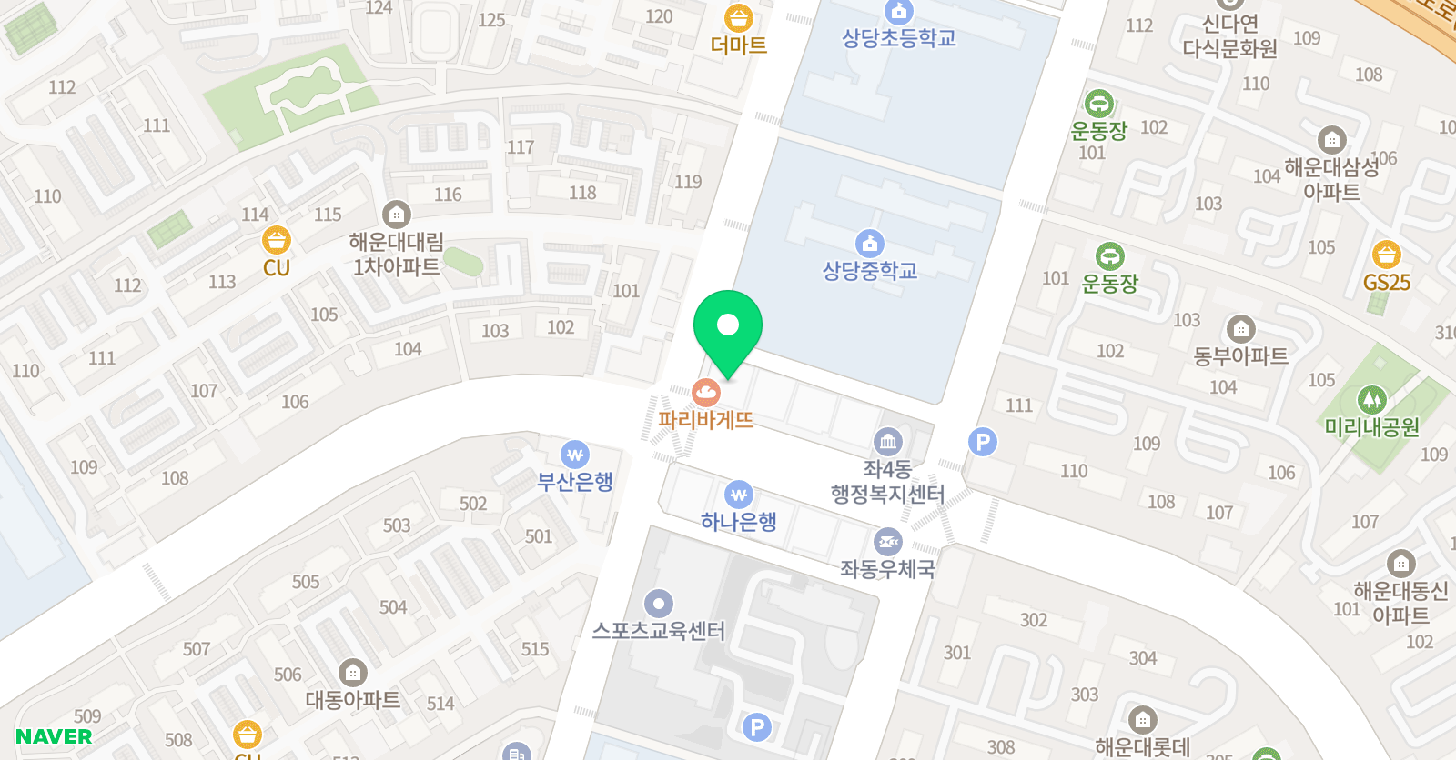 에듀플렉스 해운대2지점 위치