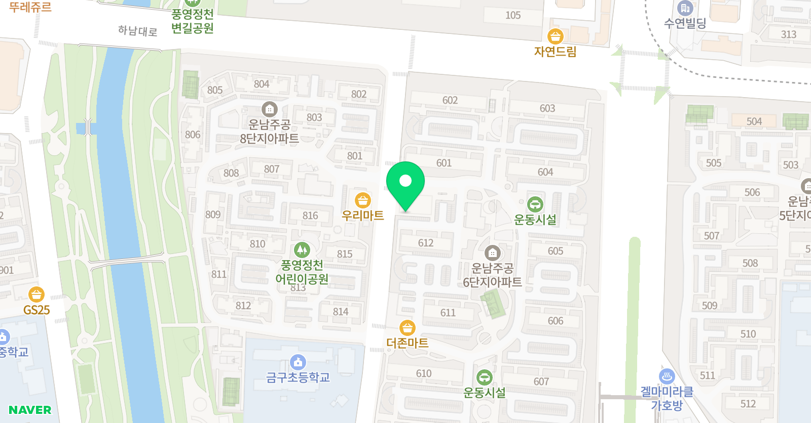 운남라온 음악학원 위치