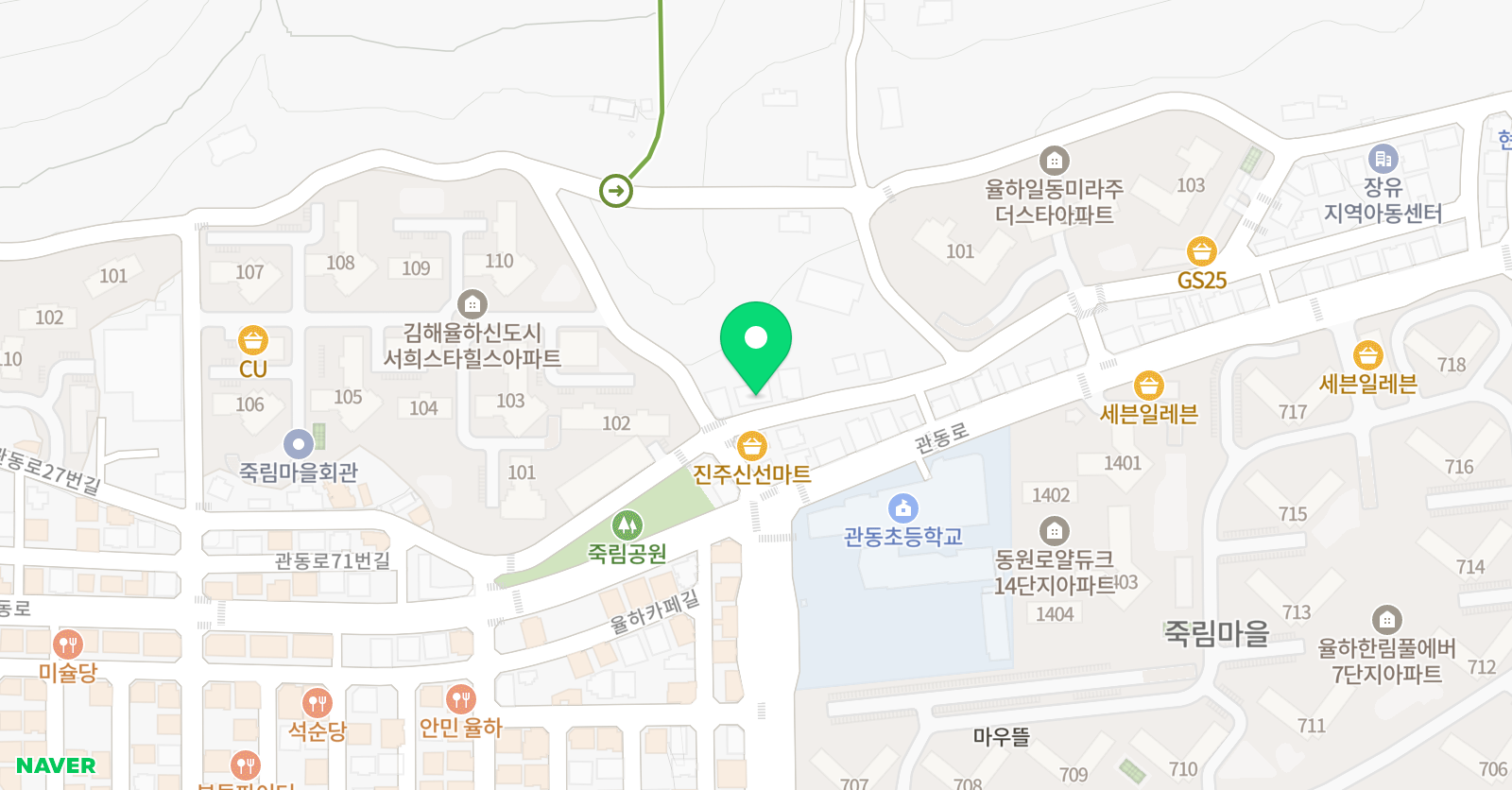 스마트해법수학 더원학원 위치