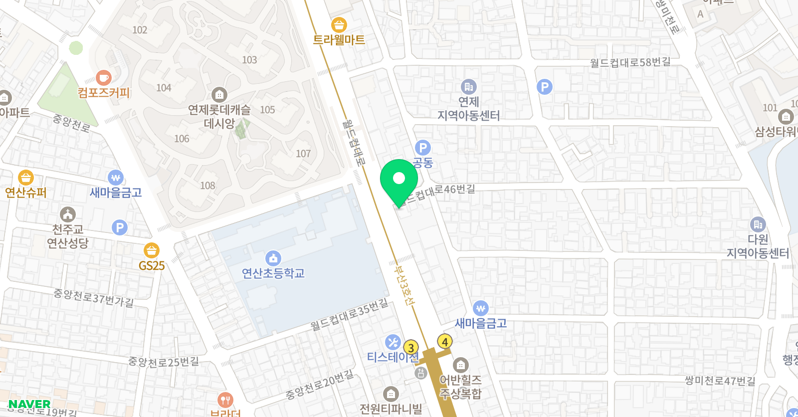 비욘드잉글리쉬 연제캠퍼스 학원 위치