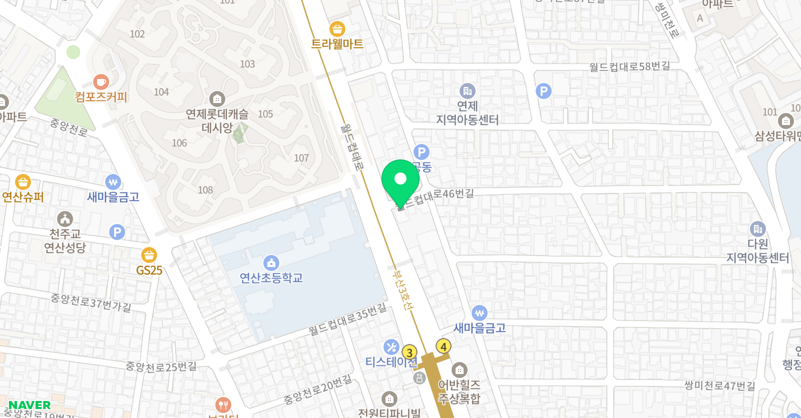 대운 학원 초등관 위치