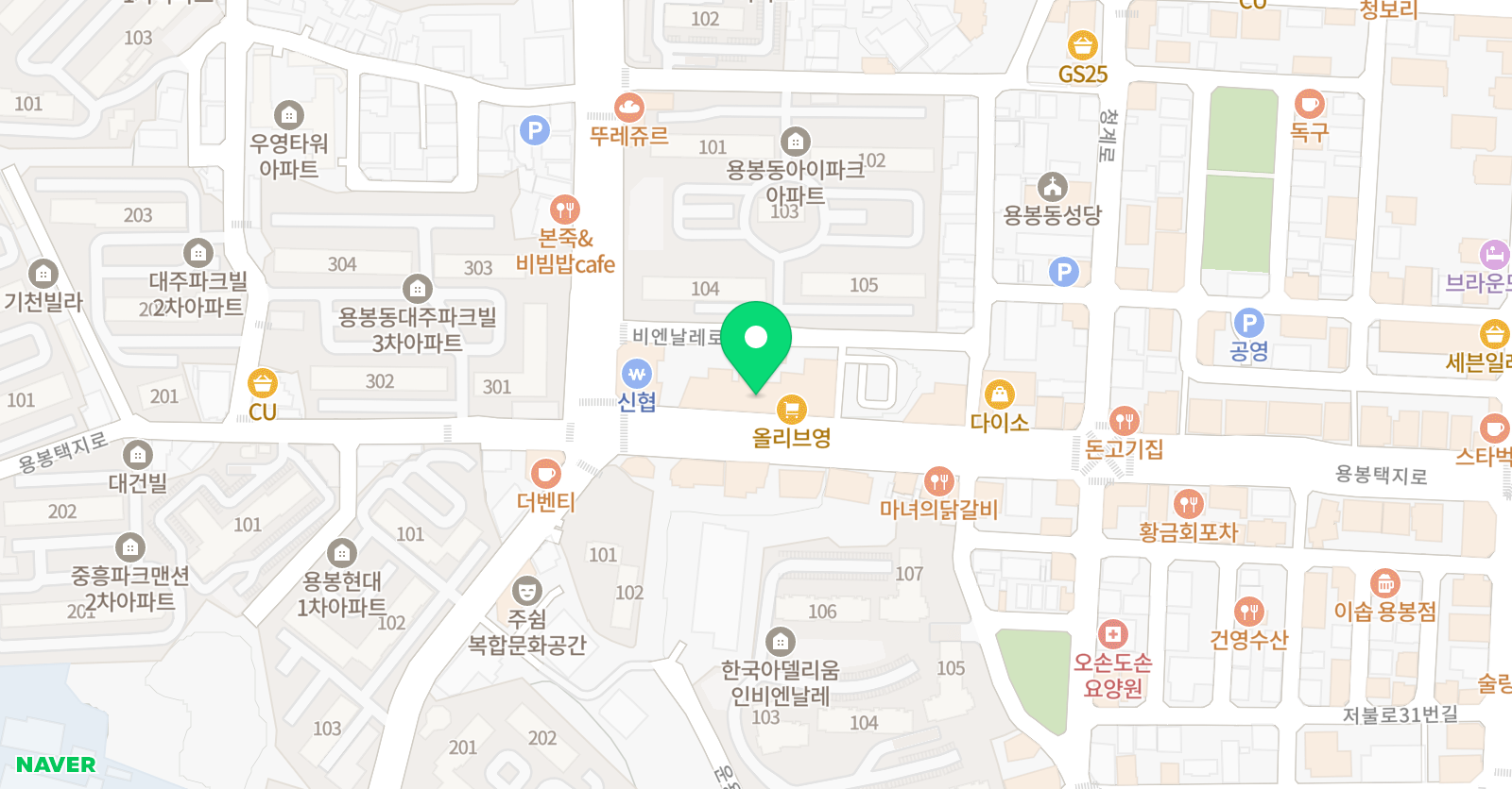 3030 영어 용봉러닝센터 위치