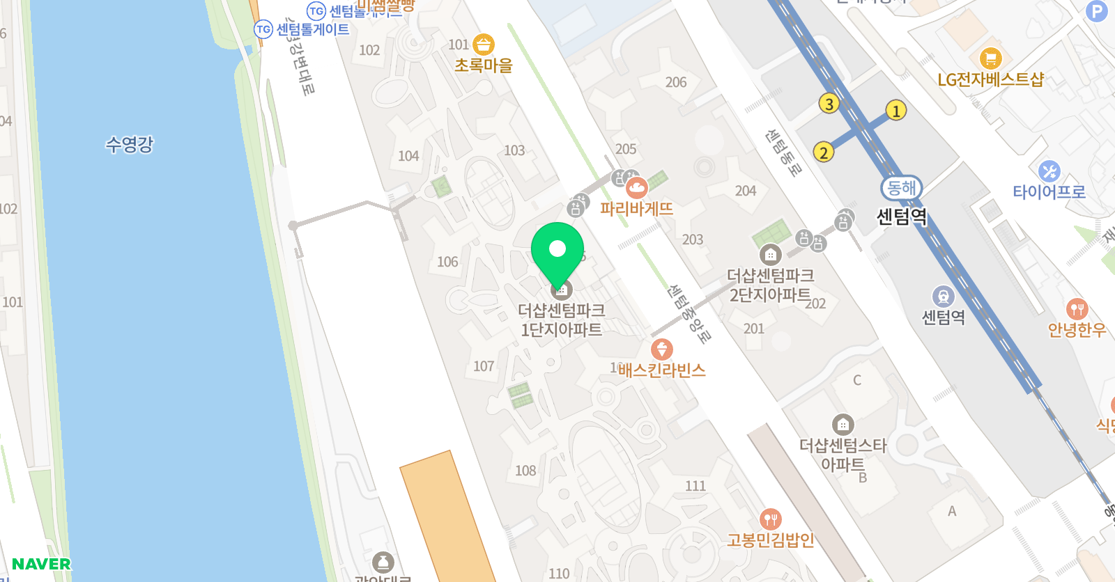아소비 한글학원 부산재송4점 위치