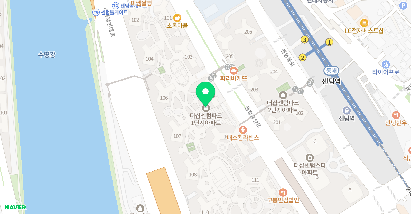 스타무덕 태권도 위치