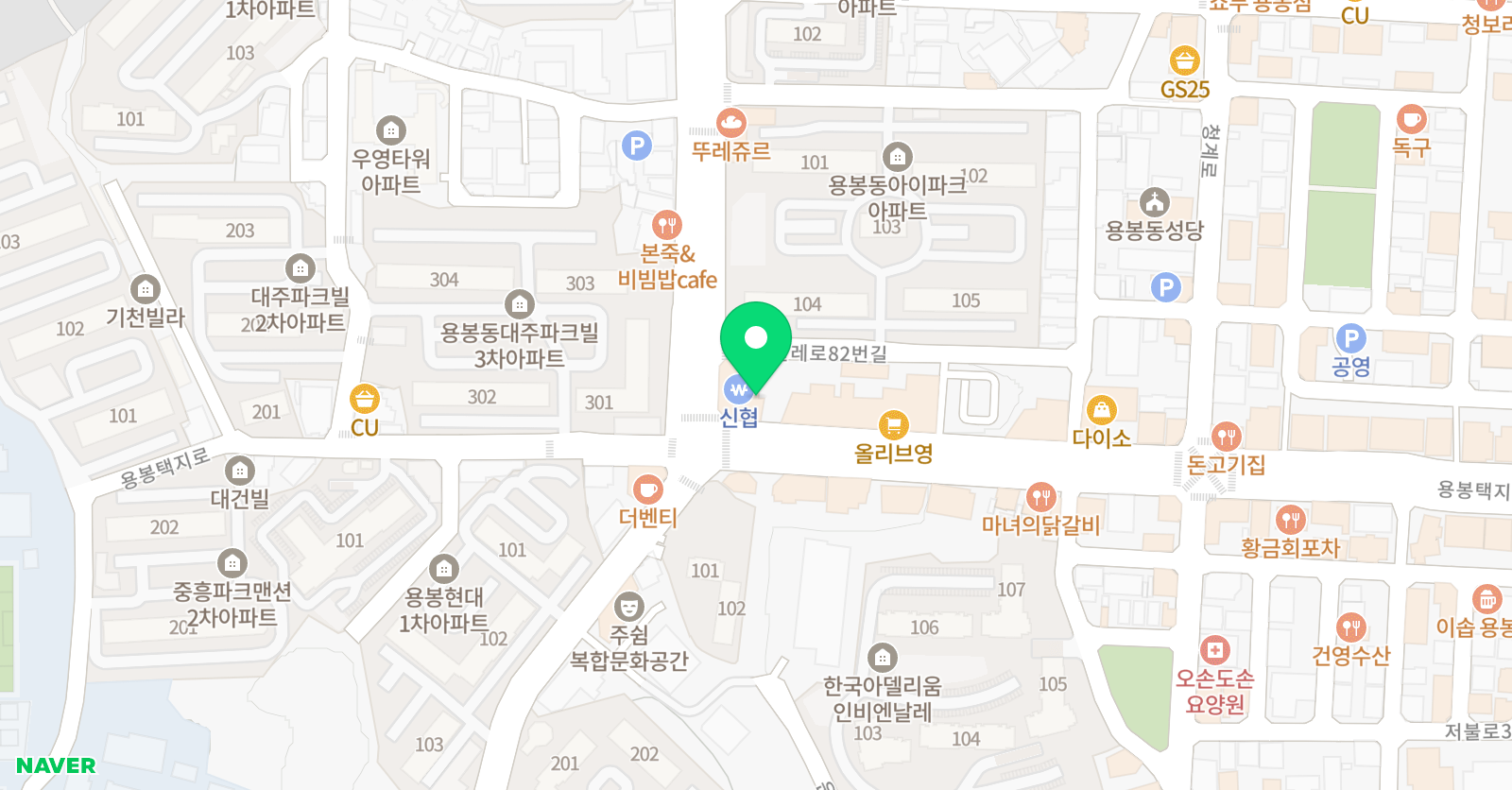 용봉 토프러스 어학원 위치