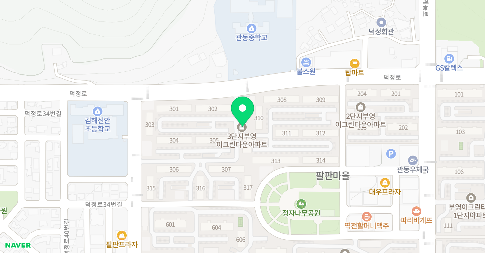 스마트해법 수학 김해팔판e그린3차점 위치