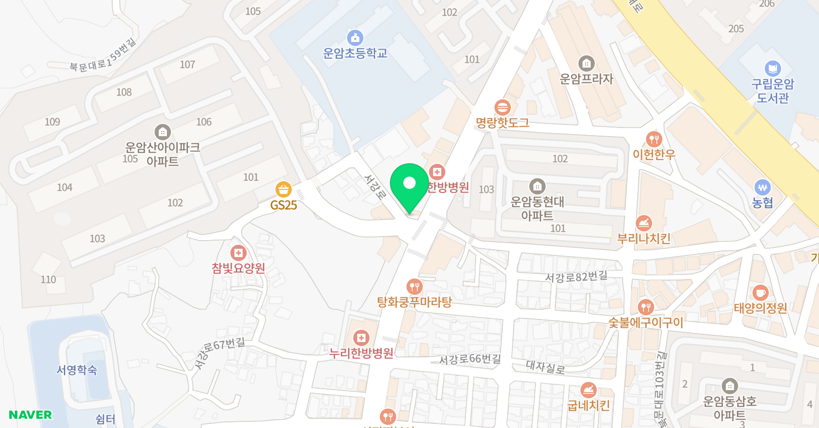 푸르넷 공부방 운암점 위치