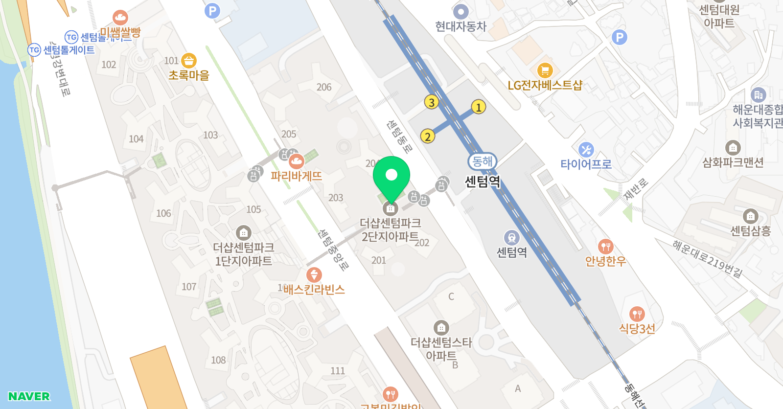 센텀파크 공부방 위치