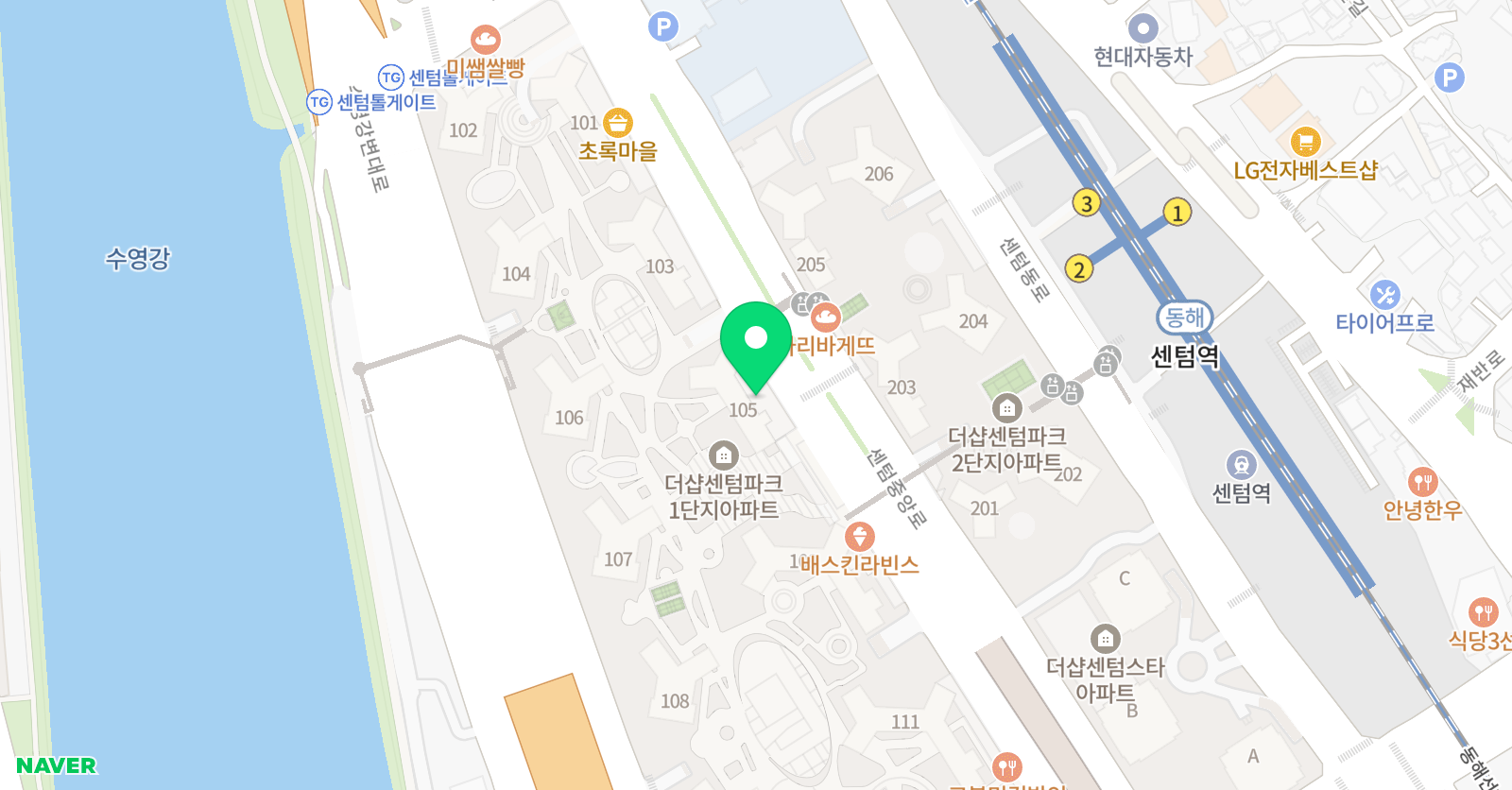 에스지 영어해운대 해운대 위치