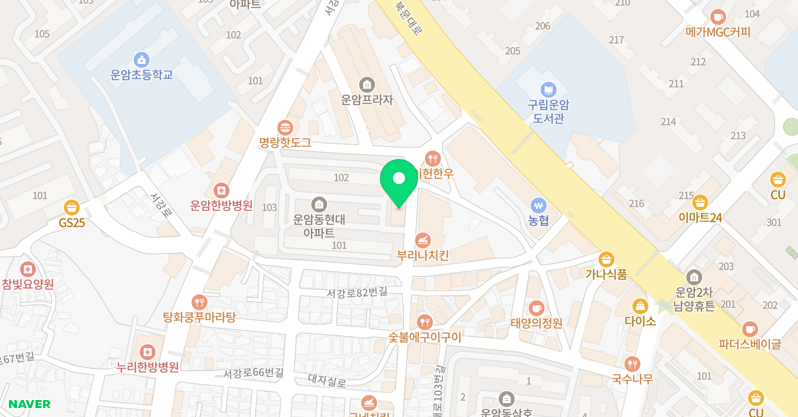 바른 수학과학학원 위치