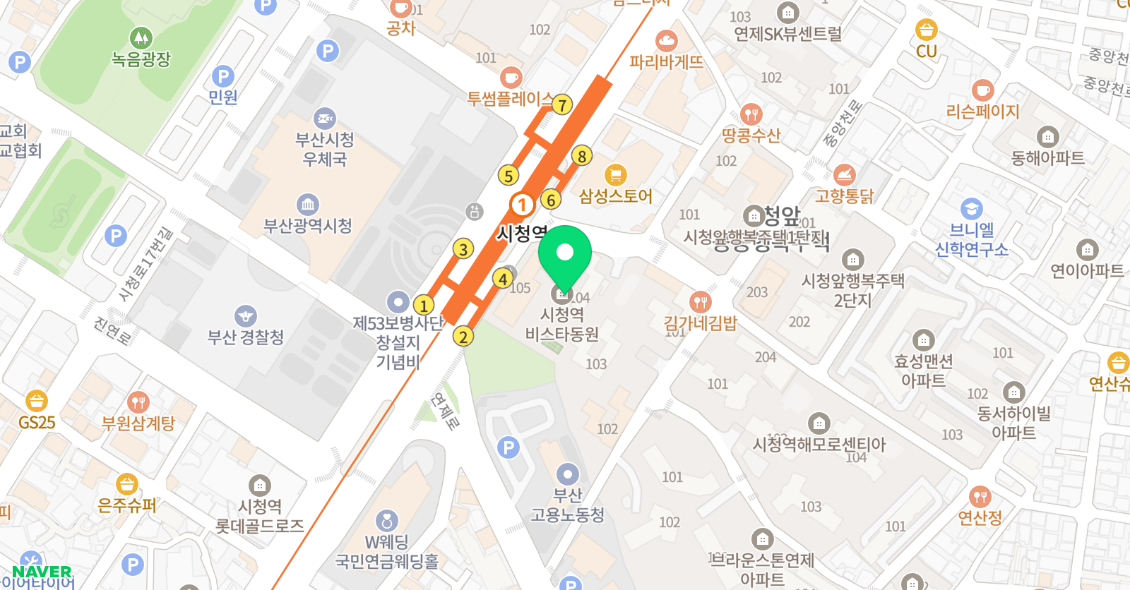 ITC 영어학원 부산지점 위치