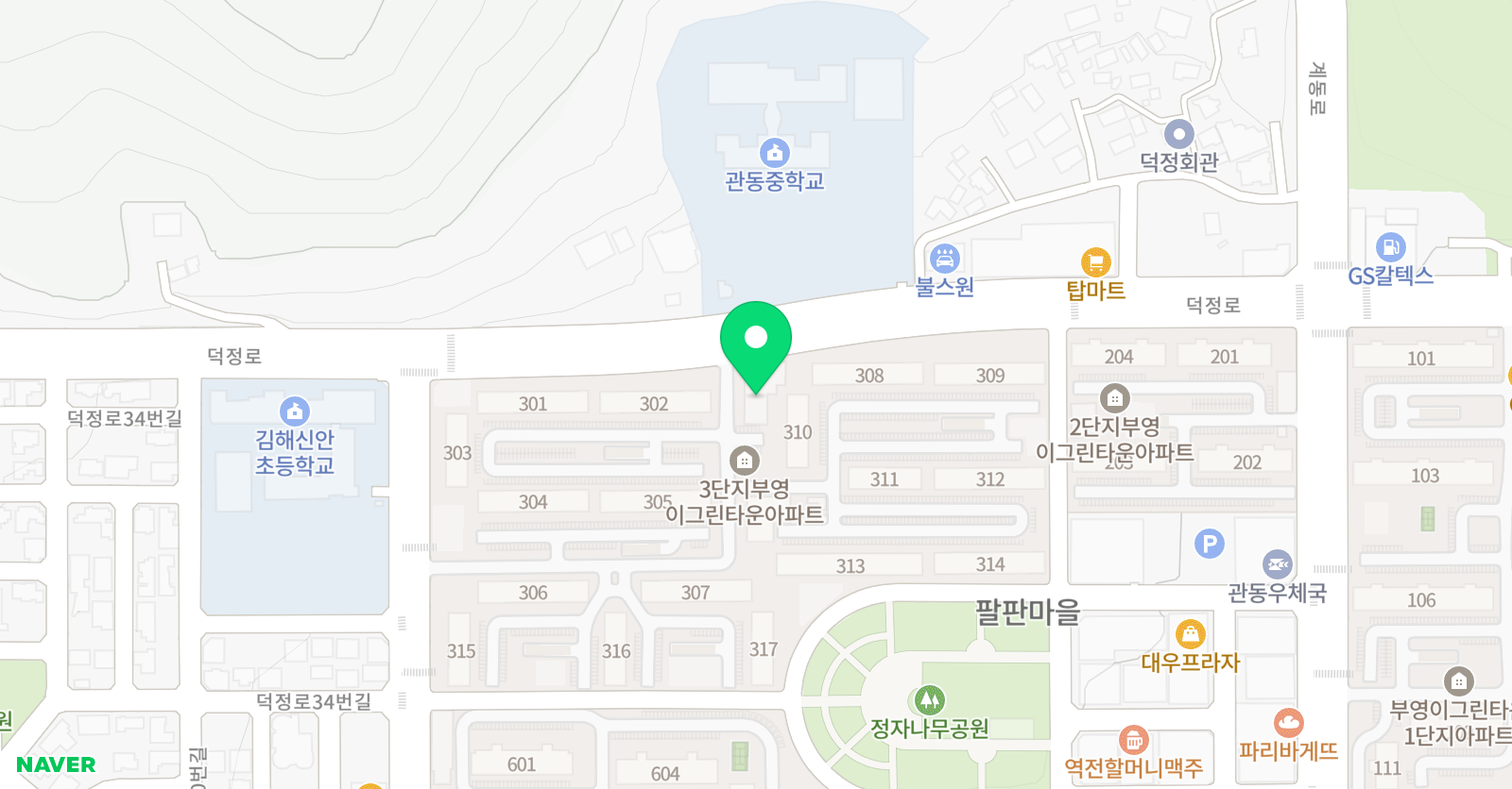 푸르넷 공부방 팔판 수학 위치