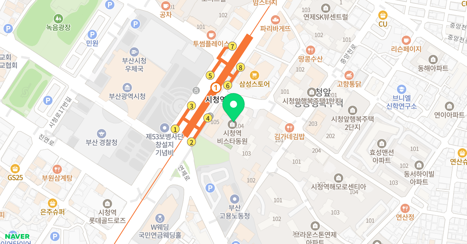 Kang 수학 위치