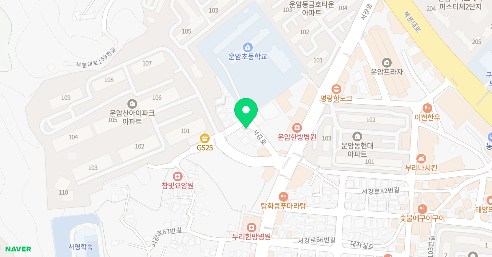 린다영어학원 위치