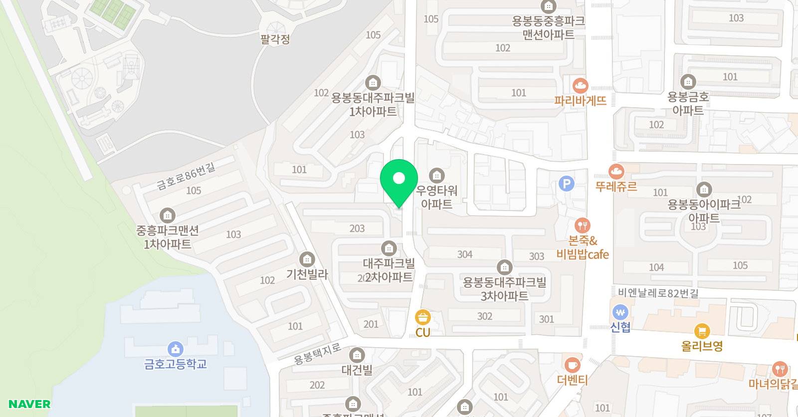 뮤엠 영어 용봉점 위치