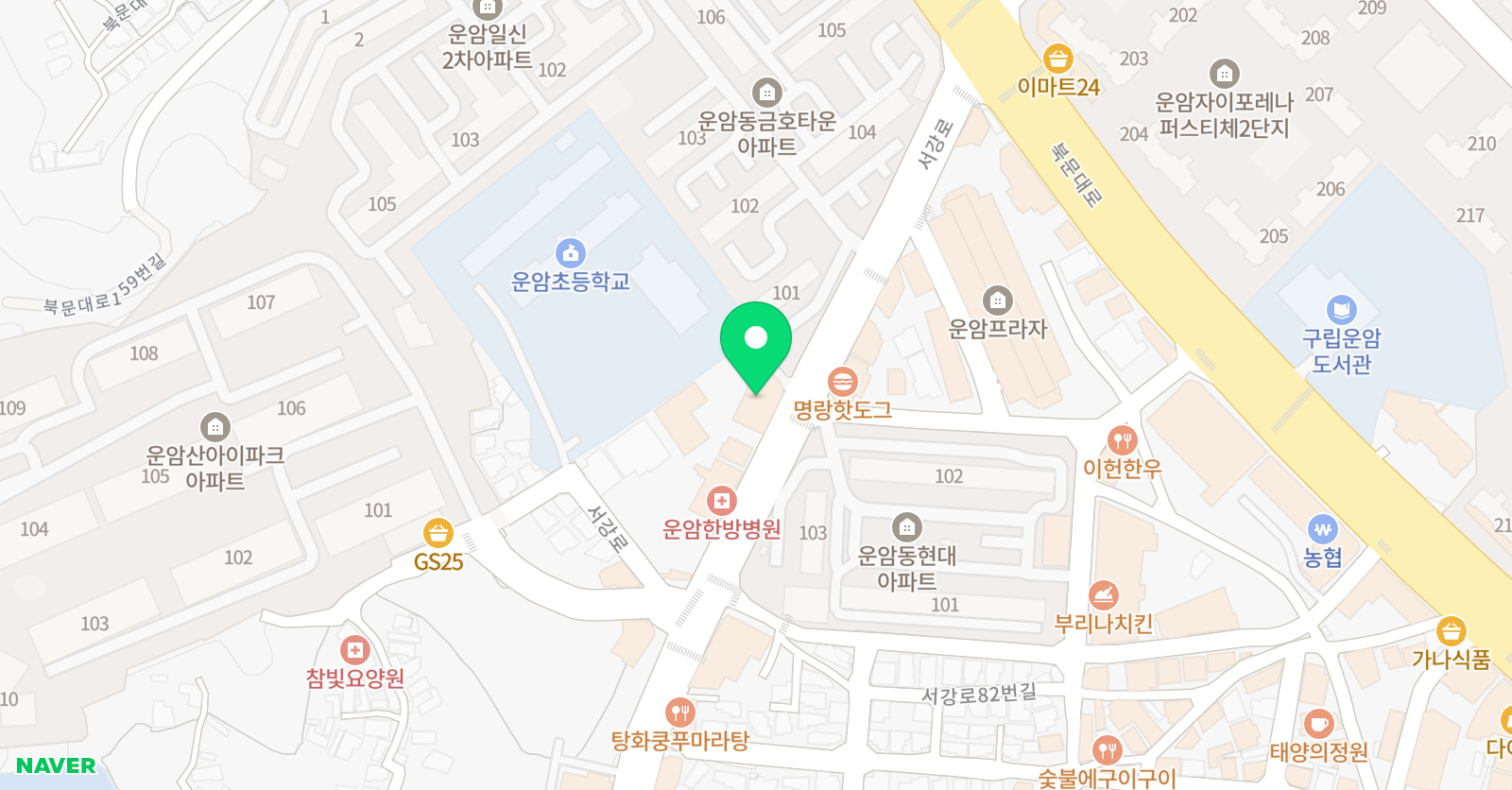 지독 국어학원 위치