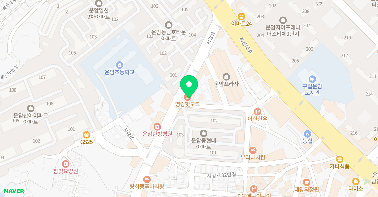 유니팝 미술학원 광주운암센터 위치