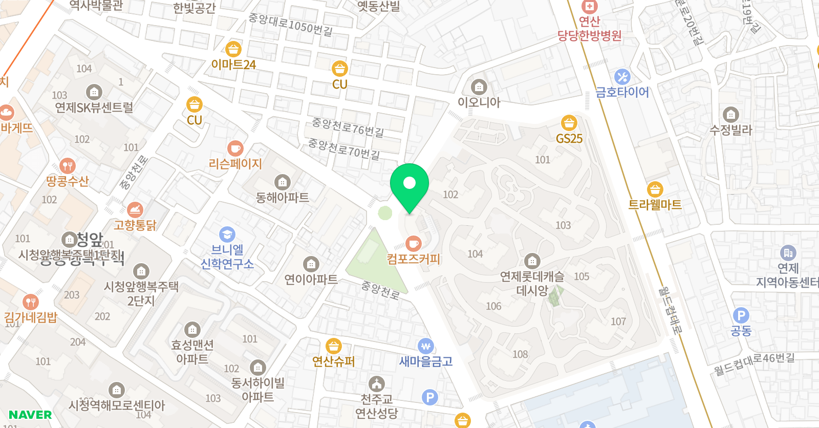 쎈 수학교습소 위치