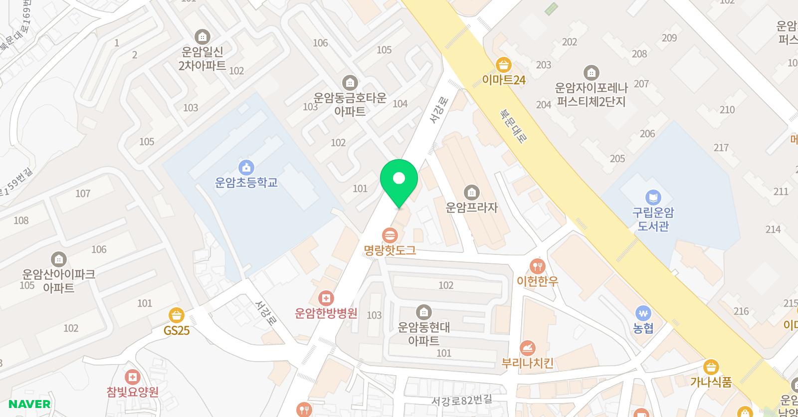 C&C 미술학원 운암점 위치