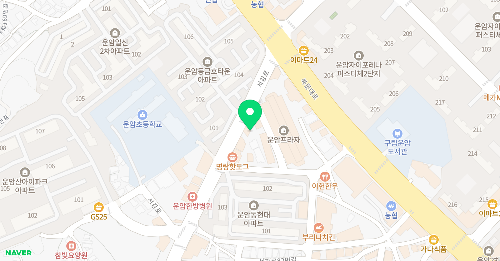 엠앤피 국영수 전문학원 위치
