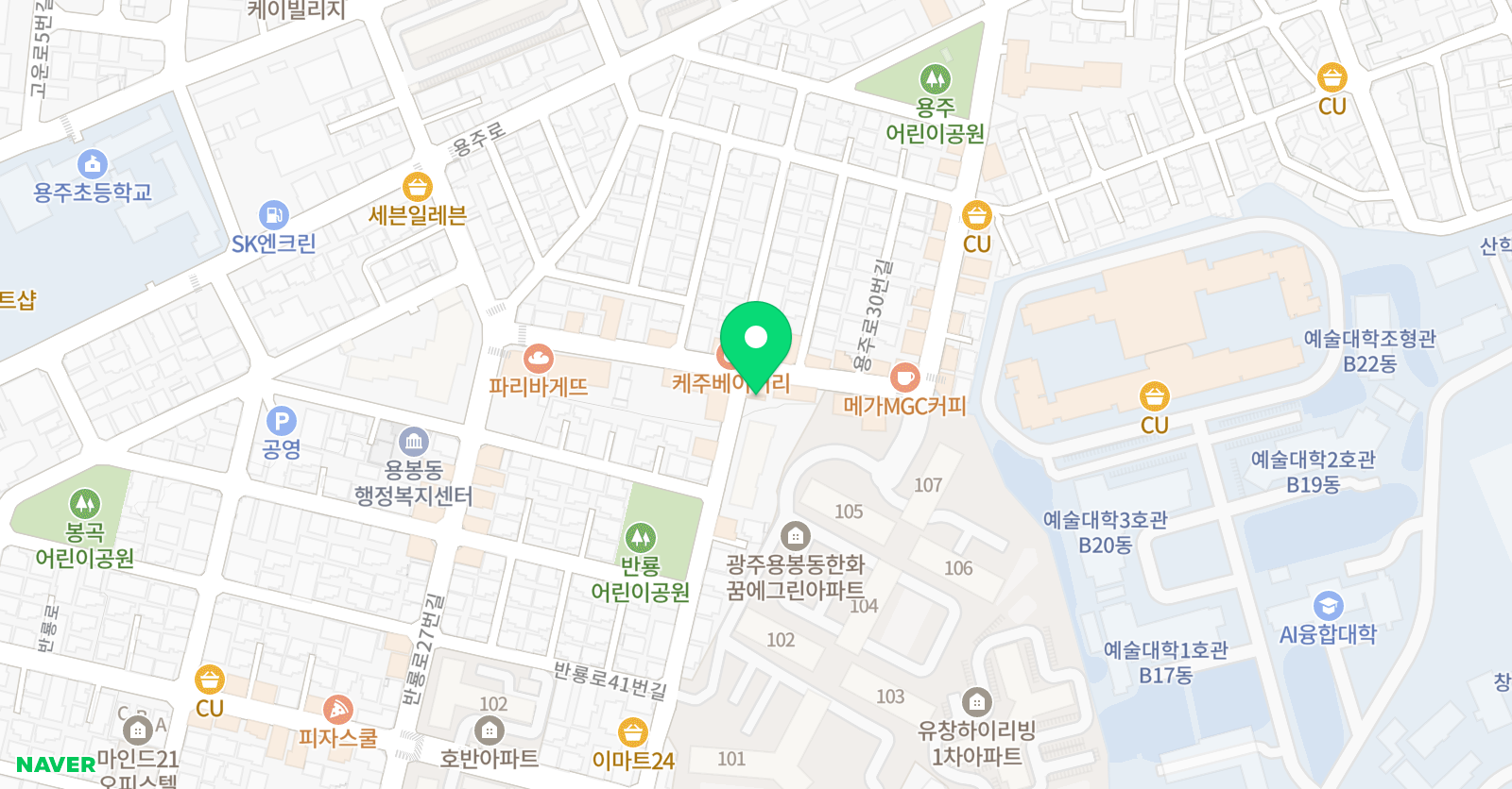용봉제일 학원 위치