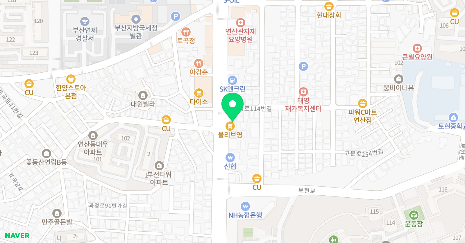 윤선생 영어숲 동연산어학원 위치