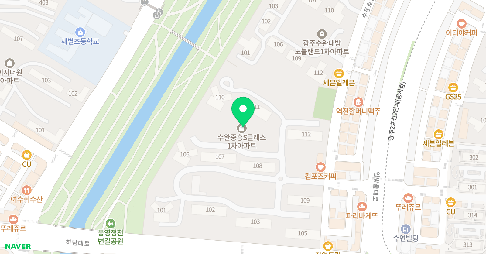 아트앤하트 미술교습소 수완중흥 위치