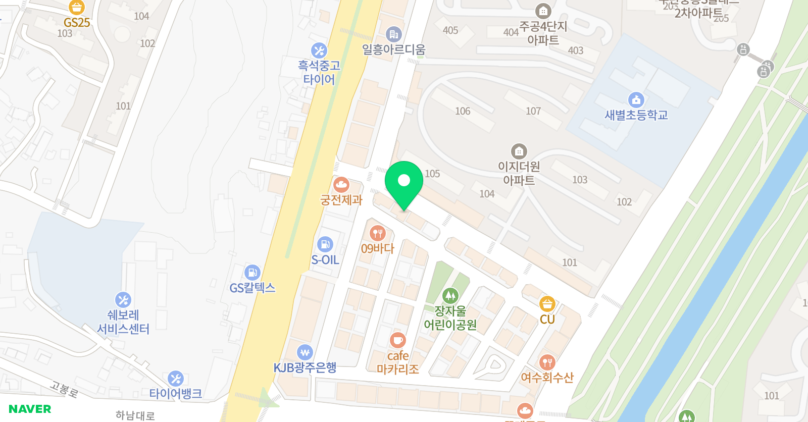 스마트해법수학 수완이지더원점 위치