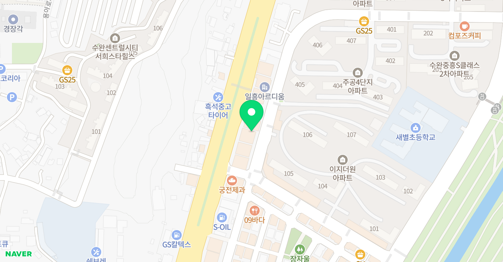 뮤엠영어 새별캠퍼스학원 위치