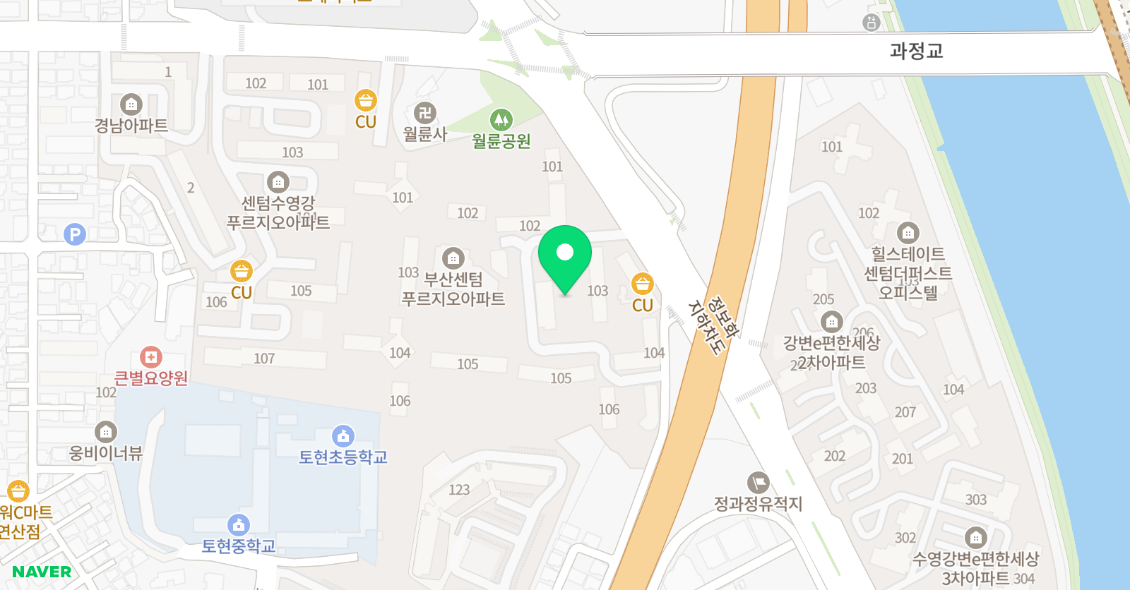 아소비 부산센텀리버SK뷰점 위치