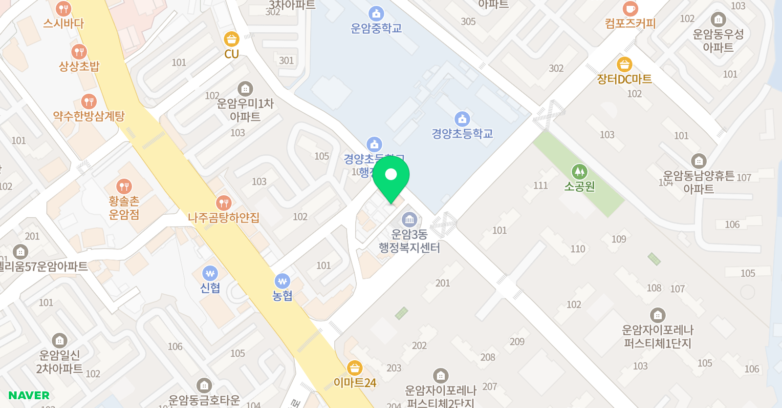 수완1대1 영어학원 운암점 위치