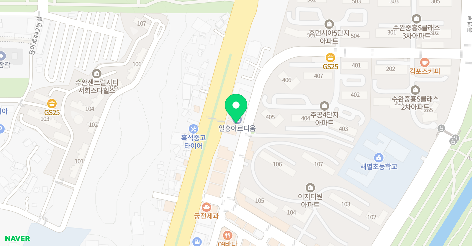 새별메릭스해법 수학학원 위치