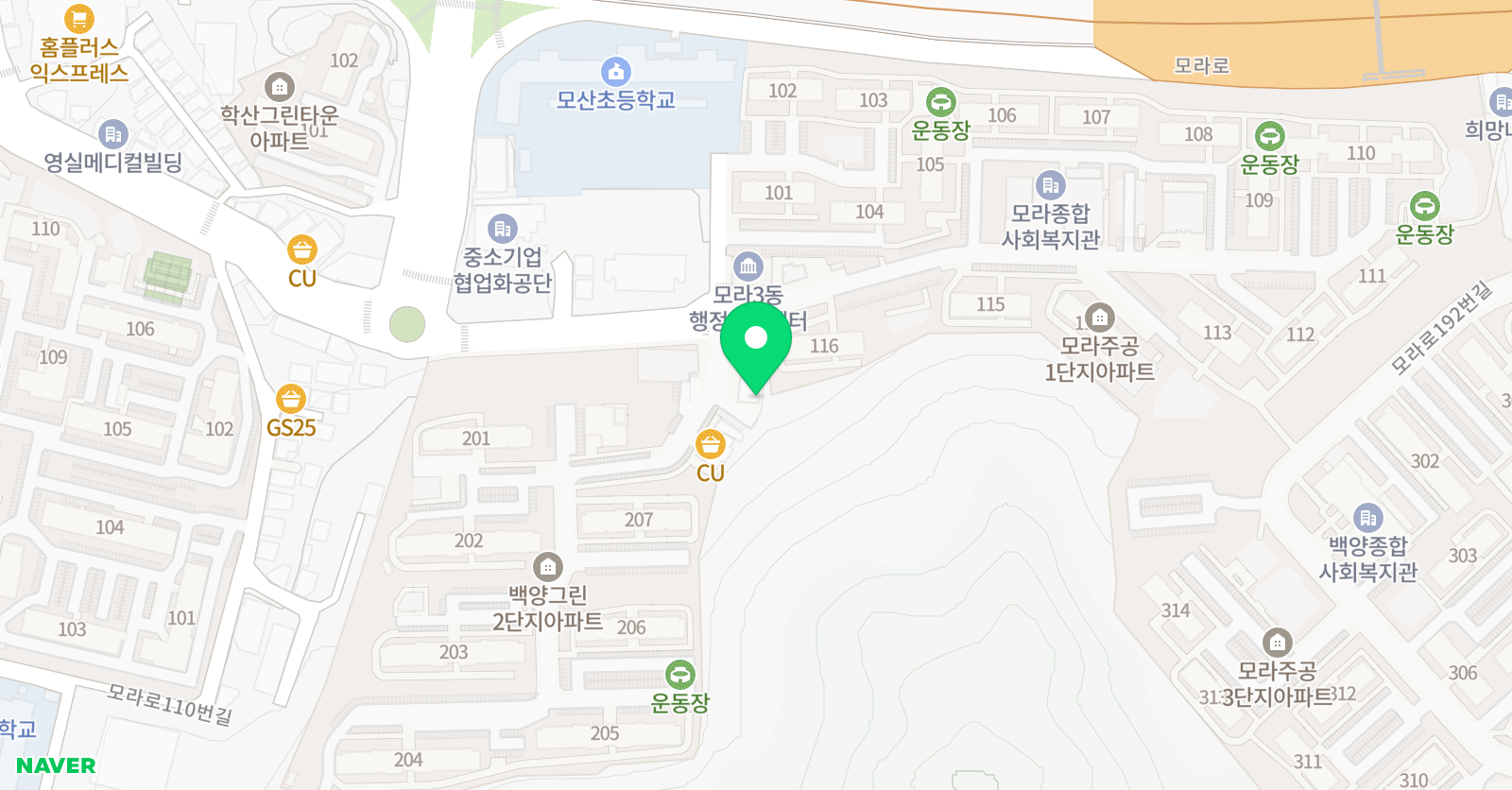 스마트해법 수학 백양점 위치