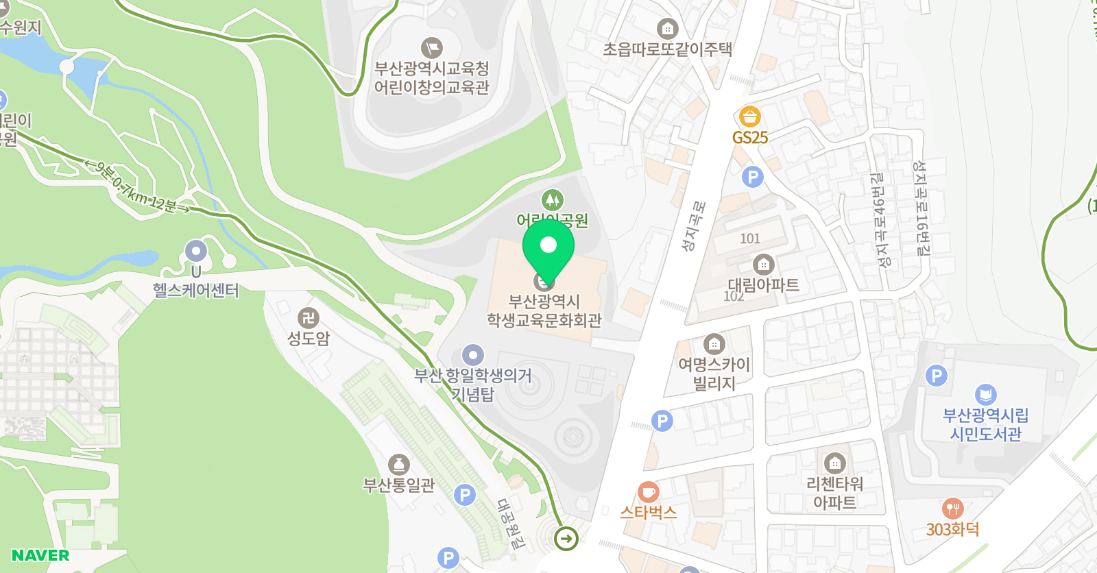 B.M 스포츠인재교육원 위치