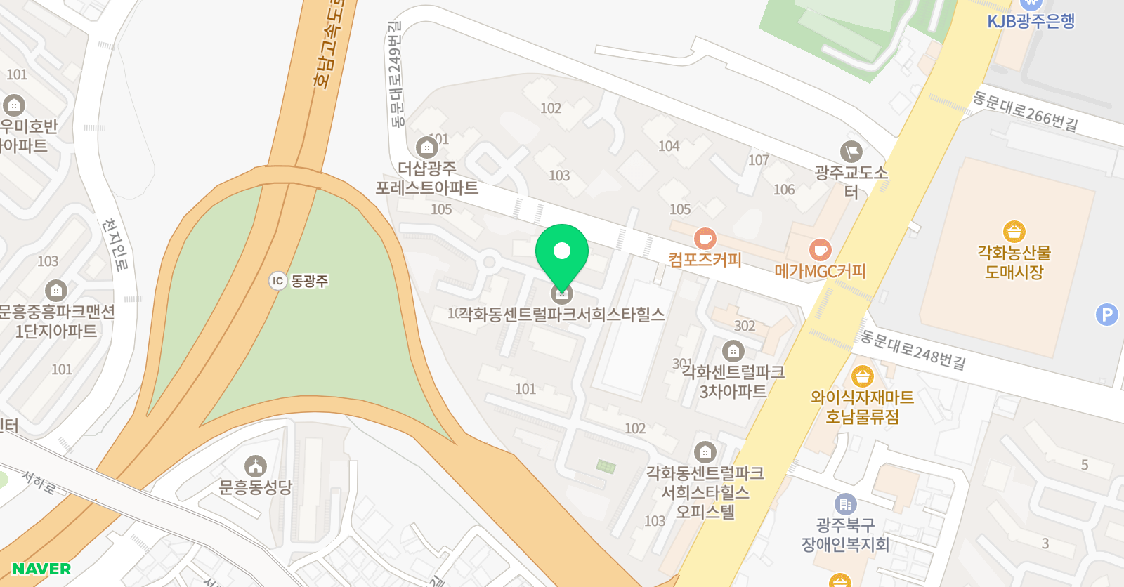 아소비 풍암점 위치