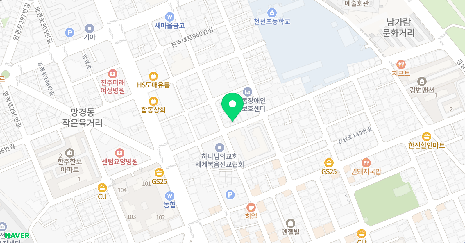 천전 수학전문학원 위치