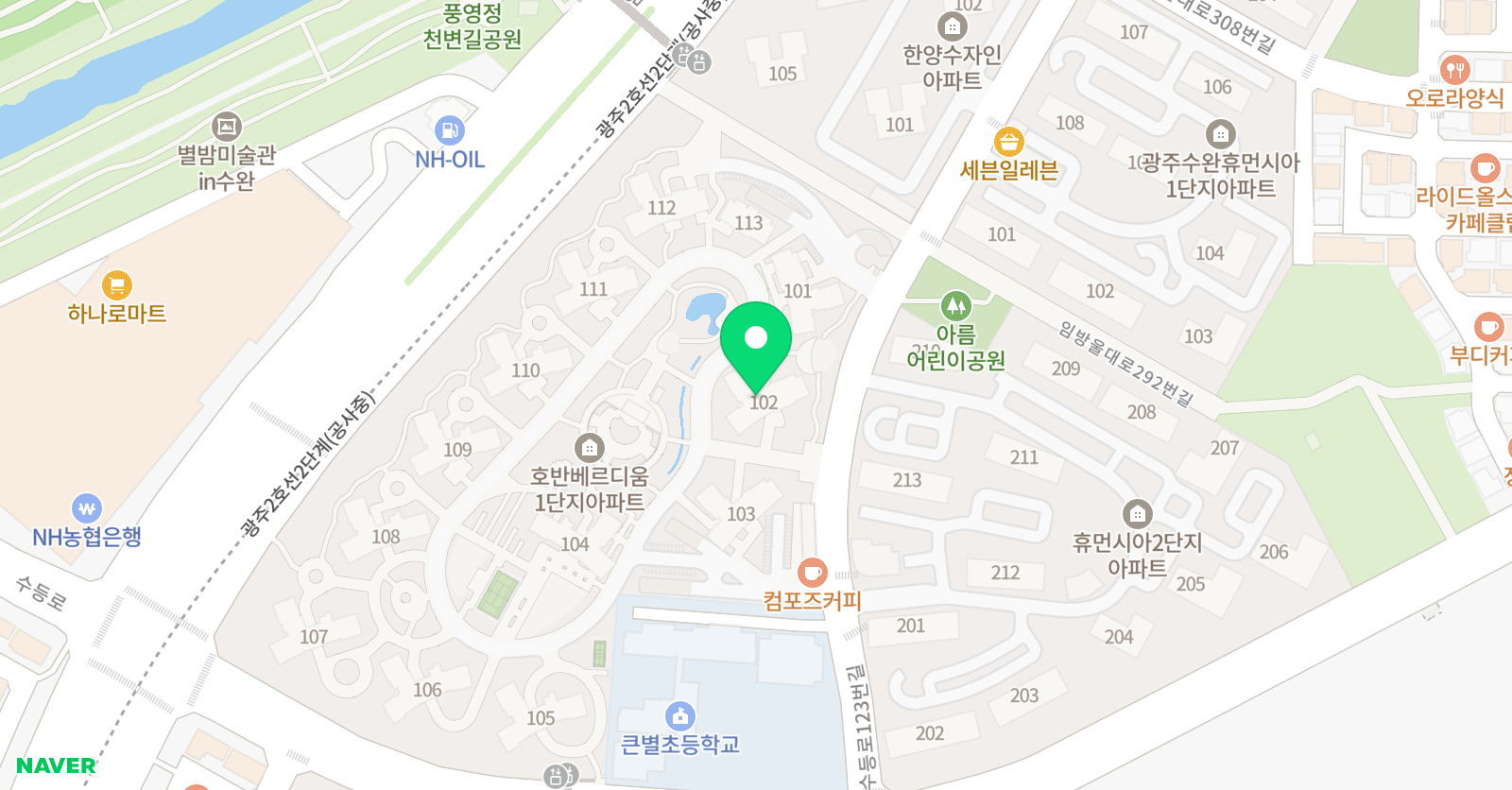 놀작마이 아트 수완 큰별앳홈 위치
