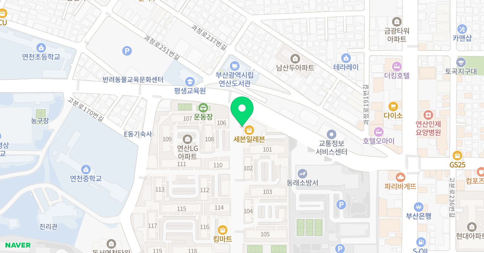 샘이깊은 국어 위치