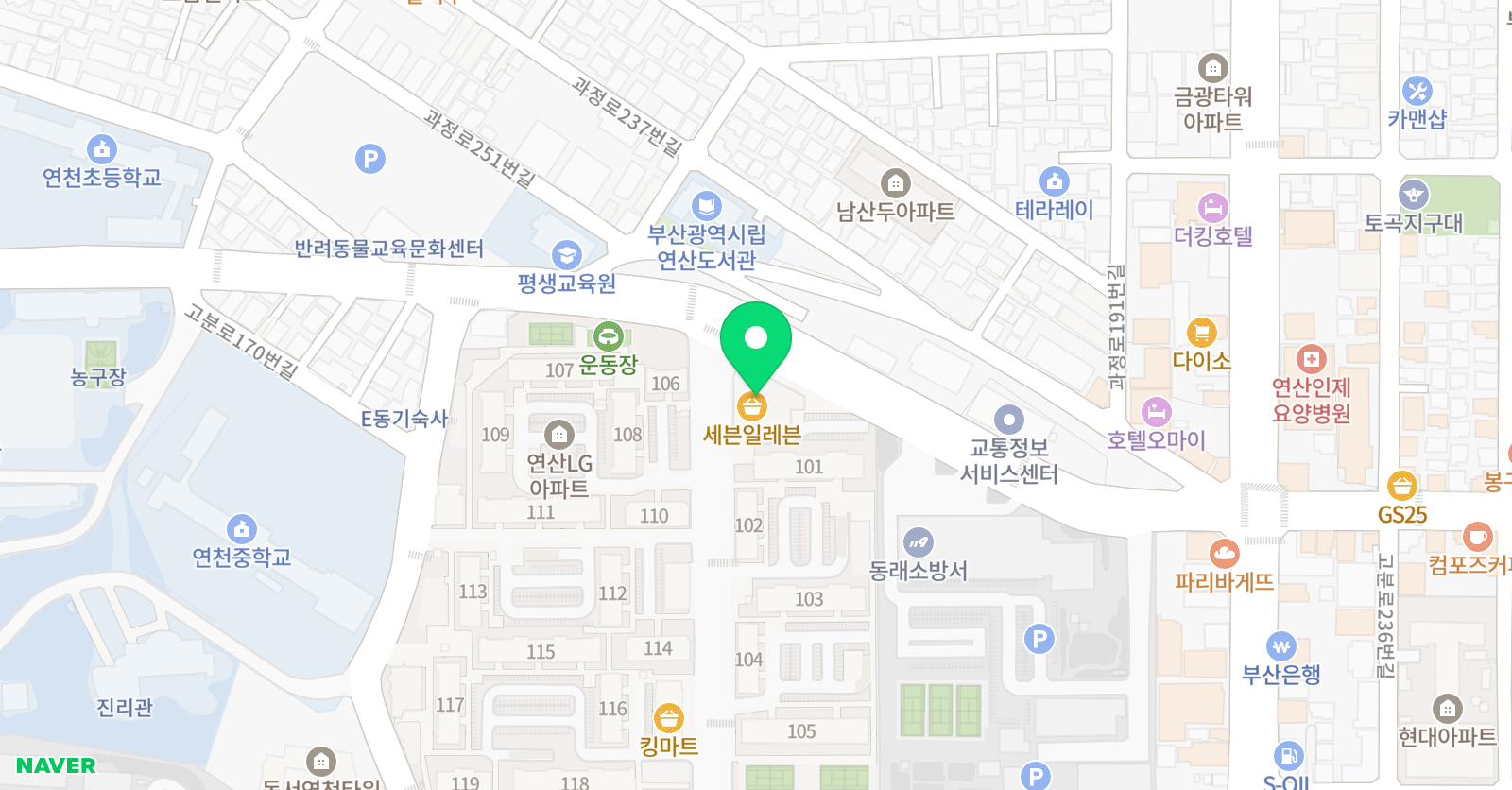 쎈 수학러닝센터 연산 엘지학원 위치