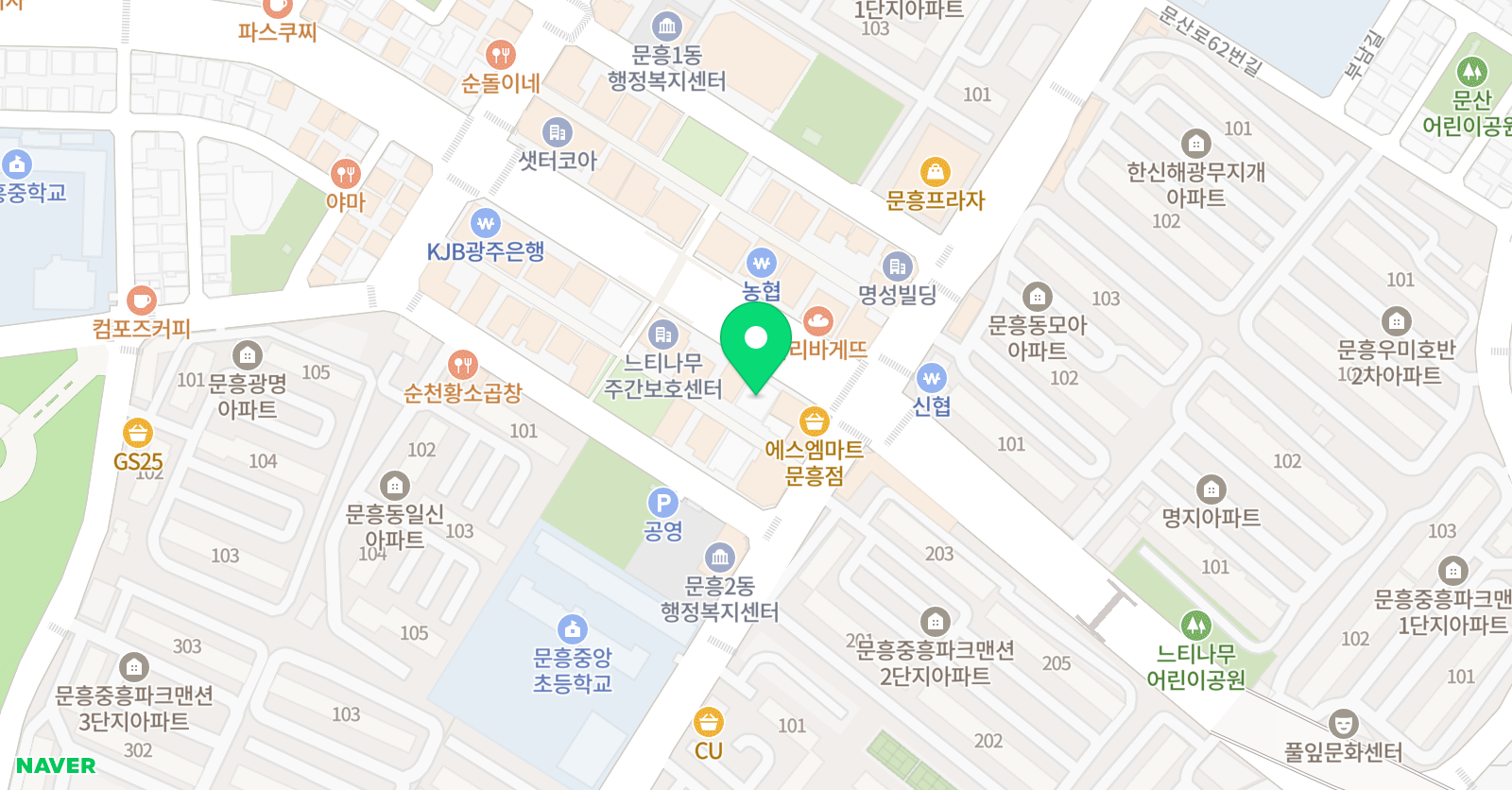 영어종결센터 문흥학원 위치