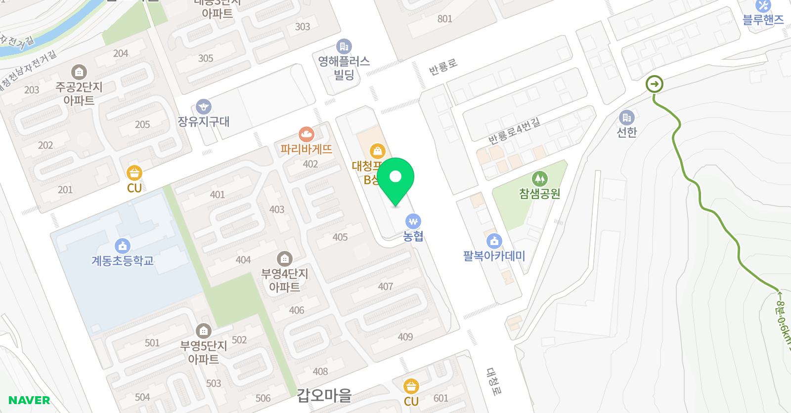 선진키즈 태권도 위치
